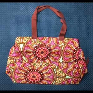 Vera Bradley Factory Style Triple Compartment Travel Bag